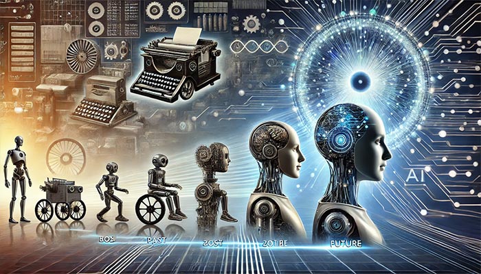 Evolução da Inteligência Artificial desde sua criação até os dias atuais.